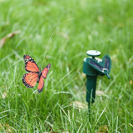 garden fluttering butterflies humming dancing solar flying yard decoration bird powered