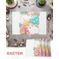 thumbnail image 6 of Easter Placemats Set of 4, Bunny Rabbit Eggs Placemat for Dining Table Decorations, Flower Leaves Branch Floral Place Mats, Spring Table Mats for Kitchen Dinner Seasonal Holiday Party Decor, 6 of 6