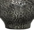 thumbnail image 4 of Neji 26 Inch Table Lamp Curved Pot Design Base Floral Pattern Silver - Saltoro Sherpi, 4 of 5