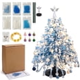 thumbnail image 3 of DIY Beaded Christmas Tree Kit, Crystal Bead Holiday Craft Set for Adults, Christmas Ornament Charms, Metal Frame Tabletop Decor, Holiday Gift, 3 of 6