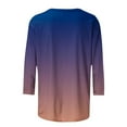 thumbnail image 4 of Birdeem T-Shirt Mode Femme Imprimé Ample Manches 3/4 Blouse Col Rond Hauts Décontractés, 4 of 12