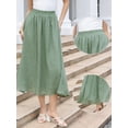 thumbnail image 2 of DARING DIVA Women's Summer Maxi Elastic A Line Swing Long Skirts X-Small Green, 2 of 6
