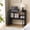 Black+Beige Desk, variant on 32.6“ Foldable Computer Desk for Small Spaces,Folding Table with Storage Shelf,Small Writing Desk for Bedroom Home Office Dorm and Apartment,Black