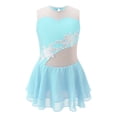 thumbnail image 1 of YEAHDOR Kids Girls Sleeveless Sequins Floral Ballet Skirted Leotard Figure Ice Skating Dress Costume, 1 of 7