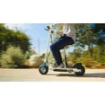 thumbnail image 3 of Razor E300S Seated Electric Scooter - White, for Ages 13+ and up to 220 lbs, 9" Pneumatic Front Tire, Up to 15 mph & up to 10-mile Range, 250W Chain Motor, 24V Sealed Lead-Acid Battery, 3 of 9