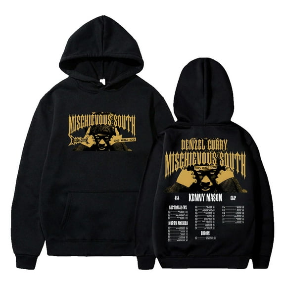 Denzel Curry Mischievous South US Tour Hoodie Long Sleeve Streetwear Women Men Hooded Sweatshirt