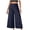 G494 Navy, variant on Angala Ladies Pants High Comfort Waist Solid Cropped Pants Wide Leg Loose Fit Comfortable Fashion Casual Womens Summer Trousers Size L Black