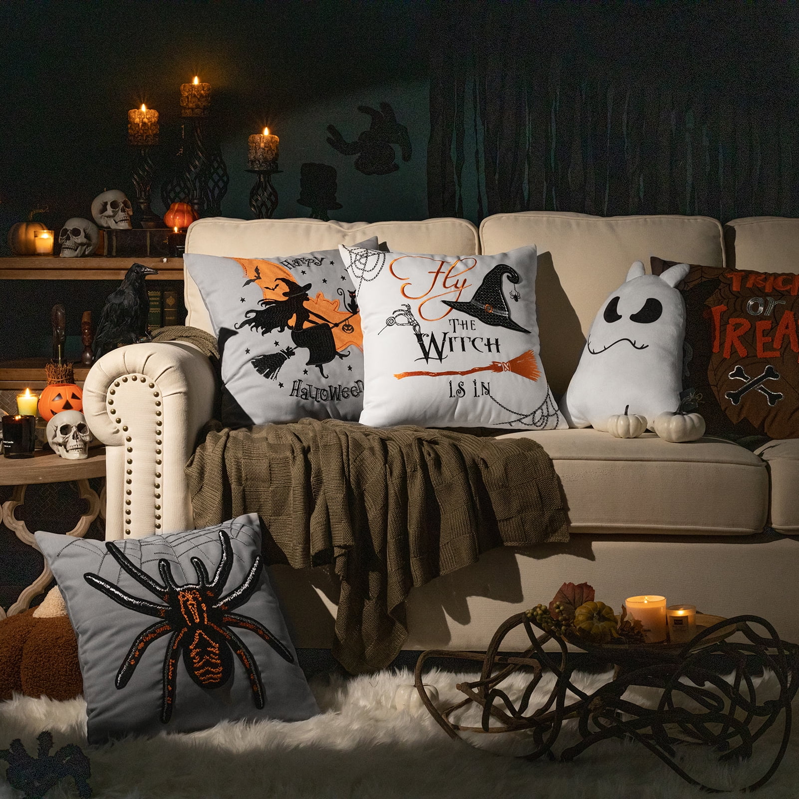 Halloween couch pillows hot sale