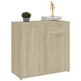 thumbnail image 2 of vidaXL Sideboard Sonoma Oak 80x36x75 cm Engineered Wood, 2 of 5