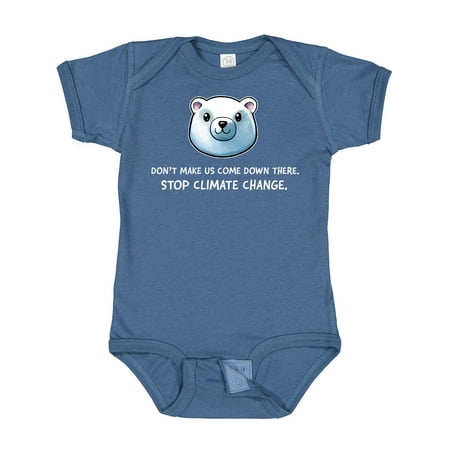 

Inktastic Don t Make Us Come Down There Stop Climate Change Polar Bear Gift Baby Boy or Baby Girl Bodysuit