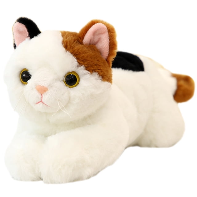 KAKOWELY Adorable gato de peluche cómodo animal de peluche decorativo juguete para niños accesorio para niños