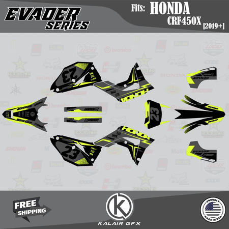 Kalair GFX Graphics Kit for Honda CRF450X (2019-2025) Evader Series