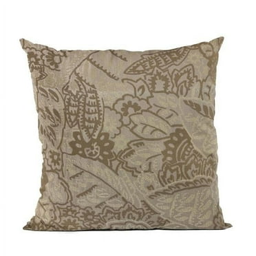 Brown Mustard Jacquard Luxury Throw Pillow - 20 x 30 in. Queen Size
