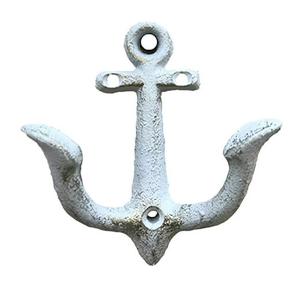 Sturdy Iron Anchors Hook With Antique Design Easy Installation Wall Mounted Hooks For Entryway Living Room Storage
