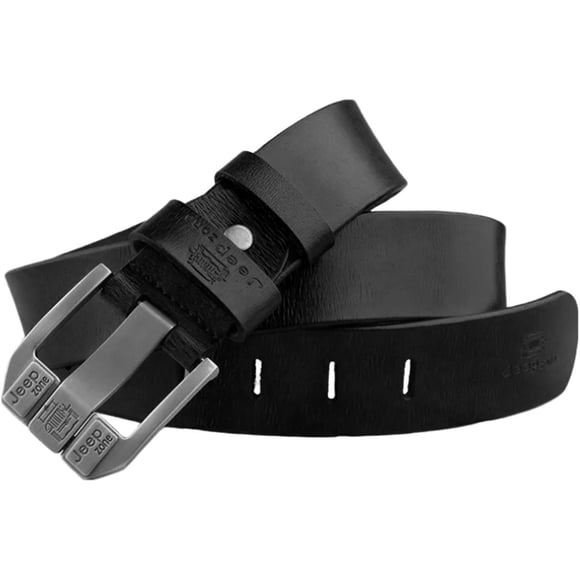 Cinturón de cuero resistente Aero X BeltGlamBlack 1Pza 110cm Negro Cuero/Metal Masculino