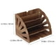 thumbnail image 2 of EeaseMX 1 estantería de madera en forma de abanico para almacenamiento, estudio, oficina, libros y archivos., 2 of 7