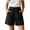 Black, variant on Y-Sunset Women's Linen Blend Shorts, Elastic High Waisted Wide Leg Bermuda Shorts with Pockets, Casual Summer Beach Shorts for Everyday Wear(Beige/L)