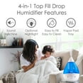 thumbnail image 2 of Crane Top Fill Drop 1 Gallon Ultrasonic Cool Mist Humidifier with Sound Machine and Optional Nightlight - Blue & White, 2 of 11