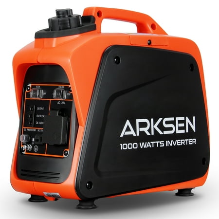 Arksen 1000W Super Quiet Portable Gas-Powered Inverter Generator 700 Rated Watts & 1000 Peak Watts CARB EPA