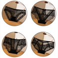 thumbnail image 4 of See Through Breathable Embroidery Transparent Hollow G-Strings Lace Underwear Sexy Panties Low Waist Briefs L 1, 4 of 7