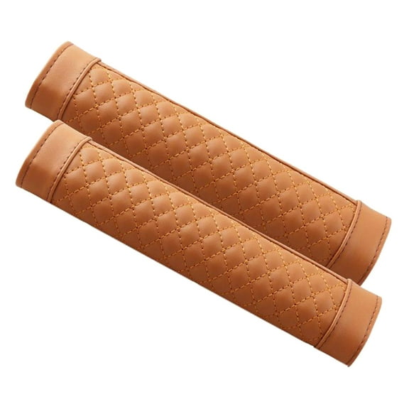2pcs Stylish Driving Car PU Cover , brown, 23cm x 6.5cm