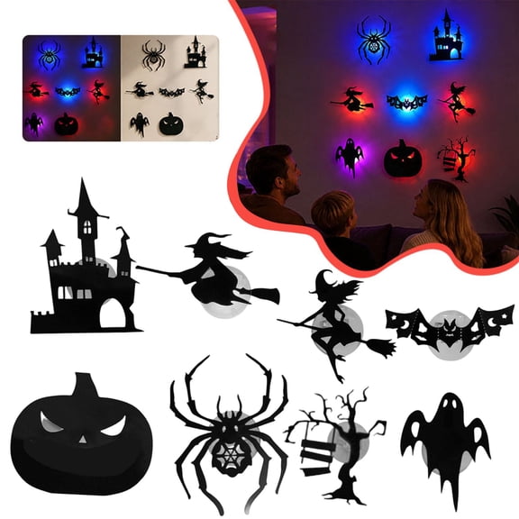 Clearance 8 Pack Light Up Bats Halloween Decor Led Lights for Halloween, Glow In The Dark Wall Decor, 3D Lighted Bat with Twinkling Effects for Indoor & Outdoor