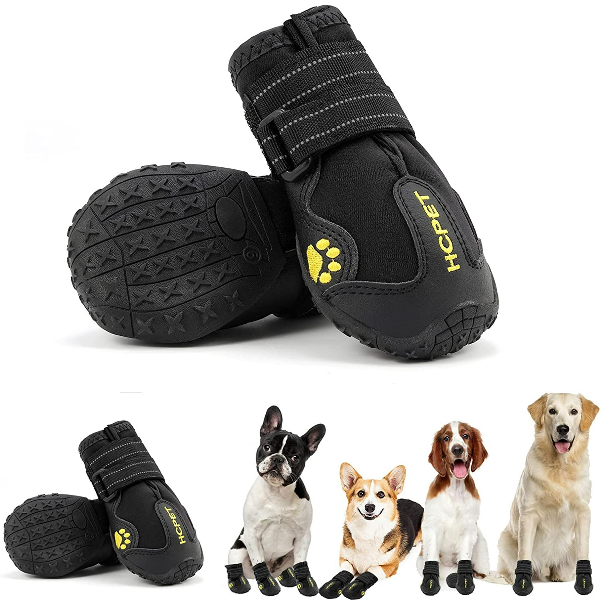 Iguohao Dog Boots Paw Protector Anti Slip Dog Shoes With Reflective Straps For Small Medium Large Puppy Booties Other