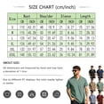 thumbnail image 3 of Men's Henley Shirt Short Sleeve Cotton Casual T-Shirt With Chest Pocket Contrast Button Placket Regular Fit Summer Tops for Daily Wear,M, 3 of 5