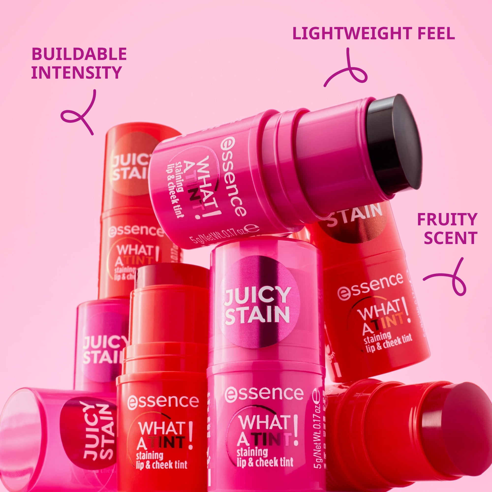 essence What a Tint! Staining Lip & Cheek Jelly Tint, 10 Raspberry Vibes