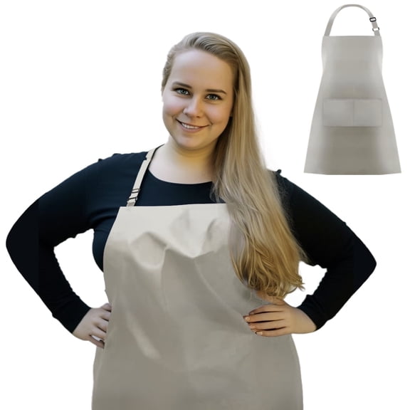 1pc Red Waterproof Plus Size Apron General Purpose Extra Wide Cooking Apron Easy to Clean