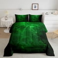 thumbnail image 2 of Feelyou Gothic Skull Queen Comforter Set, Horror Halloween Comforter Sets Queen, Dark Green, Black Reversible, 3pcs, 1 Comforter and 2 Pillowcases, 2 of 7