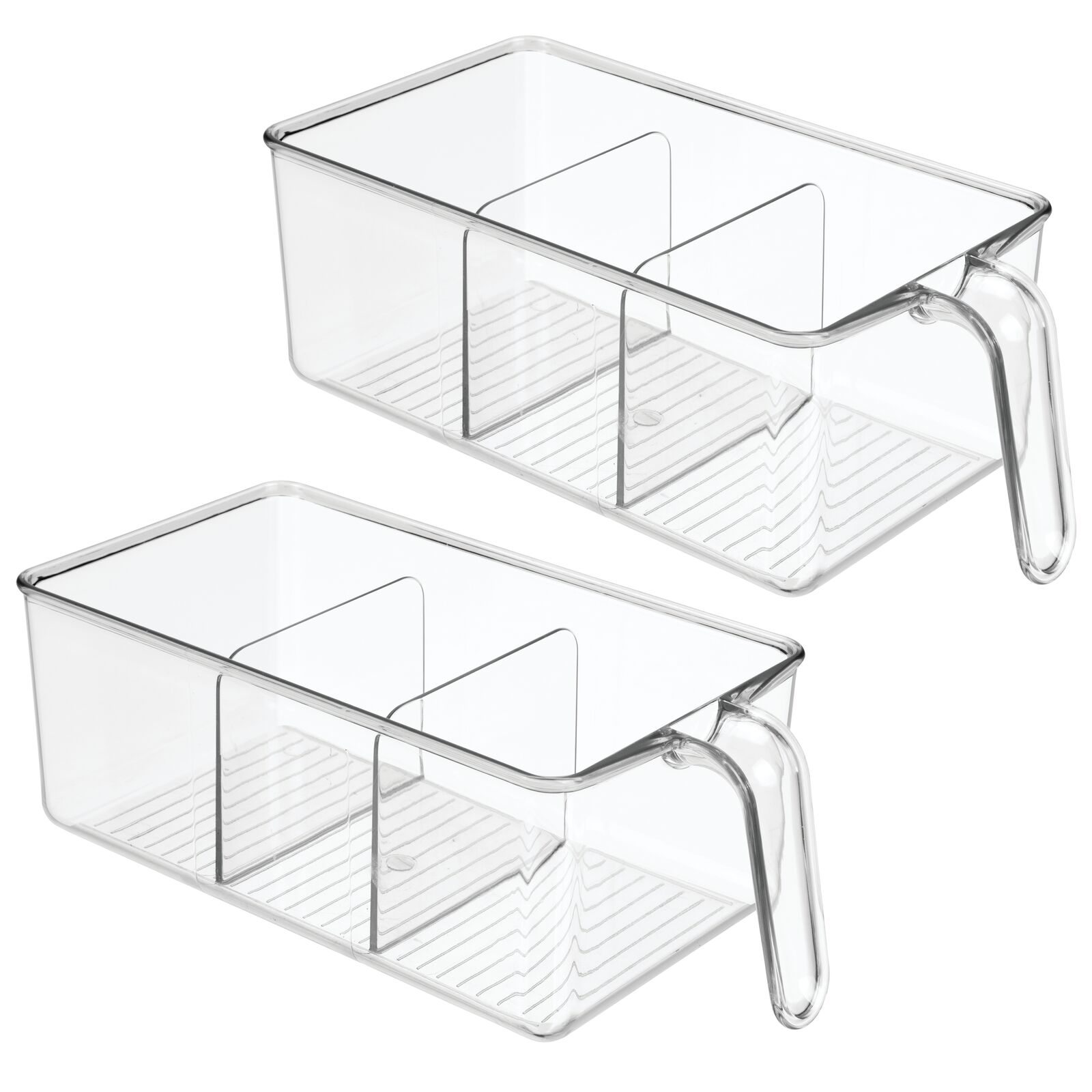 mDesign Refrigerator Storage Bin Organizers, Plastic, 2 Pack