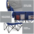 thumbnail image 5 of Double Oversized Camping Loveseat Chair – 2 Person Portable Folding Outdoor Lawn Chair with Cup Holder, Blue, 5 of 6