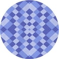 thumbnail image 1 of Ahgly Company Tapis d'Intérieur Rond Lavable en Machine Ruban Bleu Transitionnel, 4 Pieds Rond, 1 of 7