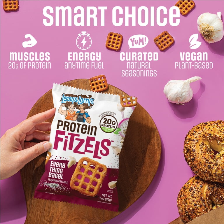 Lenny & Larry's Protein Pretzels, Everything Bagel Flavor, 20g