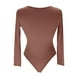 thumbnail image 4 of Body moldeador de color para mujer, ropa interior con realce y moldeador de glúteos, ropa moldeadora ajustada de manga larga para mujer., 4 of 5