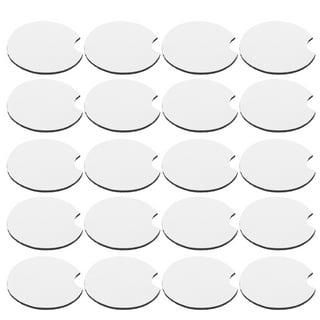 2 Blank White Sublimation Ceramic Car Coasters Mockup
