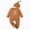 Brown, variant on Cdudpw Baby Boy Waffle Striped 3Pcs Clothes Set Bodysuit Pants Hat Outfits Long Sleeve, Snap Bottom Romper, Fall Winter Sets(Brown,6-12 Months)