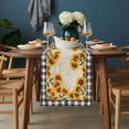 thumbnail image 2 of Sunflowers Table Runner - 108 Inch Long, Kitchen Dining Table Runner Dresser Scarves, Summer Country Botanical Yellow Flowers Plaid Farmhouse Decor for Coffee Tables Wedding Party Banquet, 2 of 8