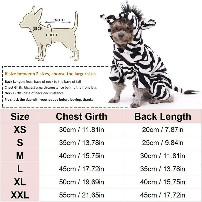 Zebra Dog Costume