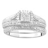 1/3 Carat T.W. Nine Stone Diamond Bridal Set in Sterling Silver
