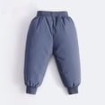 thumbnail image 4 of Kids Winter Snow Pant Puffer Down Lightweight Elastic Waist Zipper Pocket Trousers for Boys Girls Winter Warm Jogger Pants Size 4-13T, 4 of 7