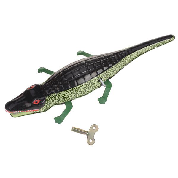 Juguetes mecánicos antiguos Colección de cocodrilos de metal para perfke Juguete de cuerda Cocodrilo Cocodrilo Gator Estilo retro en movimiento