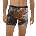 thumbnail image 2 of Rateoe Western Guitar Cowboy Print Men’s Underwear Boxer Briefs Soft Comfortable Underwear Boxer Briefs, Long Leg Briefs,Anti-chafing Boxer Briefs, 2 of 7