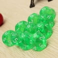 thumbnail image 1 of Durable Acrylic 3cm 10-sided D10 Polyhedral Dices for Dragon Scales Party Casino Card Games Supplies Verde, 1 of 7