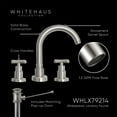 thumbnail image 4 of Whitehaus Luxe Widespread Lavatory Faucet with Tubular Swivel Spout, Cross Handles and Pop-up Waste, 4 of 5