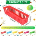 thumbnail image 7 of Pencil Basket Tray,24 Pack Plastic Classroom Pencil Organizer Basket,Small Pencil Holder Trays,Colorful Crayon Basket for Classroom Home Office Storage,Organization,9.3" L x 2.2" W x 2.4" H, 7 of 7