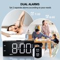thumbnail image 3 of Despertador Mesqool Loud para personas que duermen mucho con alarma vibratoria, 3 of 7