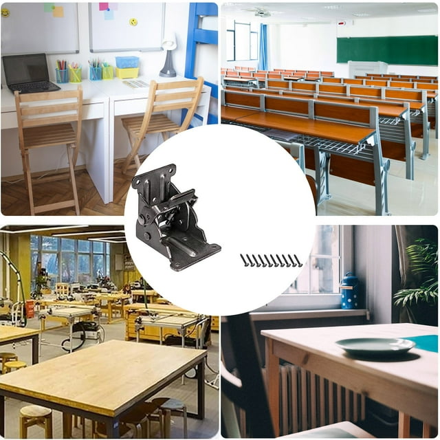 Supports de Table Pliants Robustes, Supports d'Étagère Pliants 90 Angle, Charnières Pliantes, Support Robuste pour Tables, Pieds de Table, Pieds de Lit, Établi d'Angle pour l'École