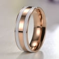 thumbnail image 5 of Simple Women Titanium Steel Wedding Rings Fashion Couple Lovers Rings(Women8#), 5 of 8